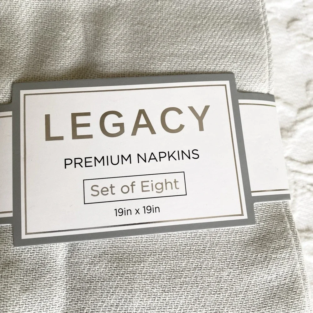 100% Cotton Legacy Premium Dinner Napkins Set of 8 19
